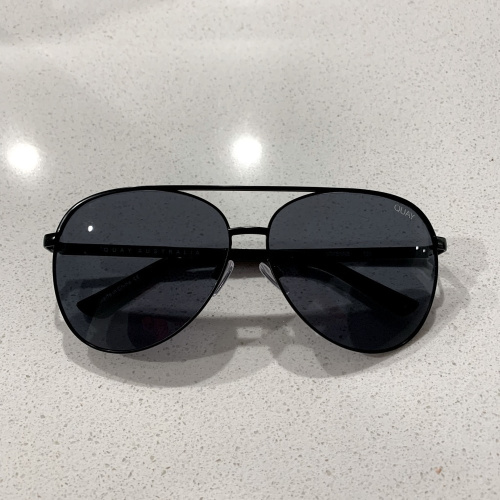 Quay black aviator sunglasses